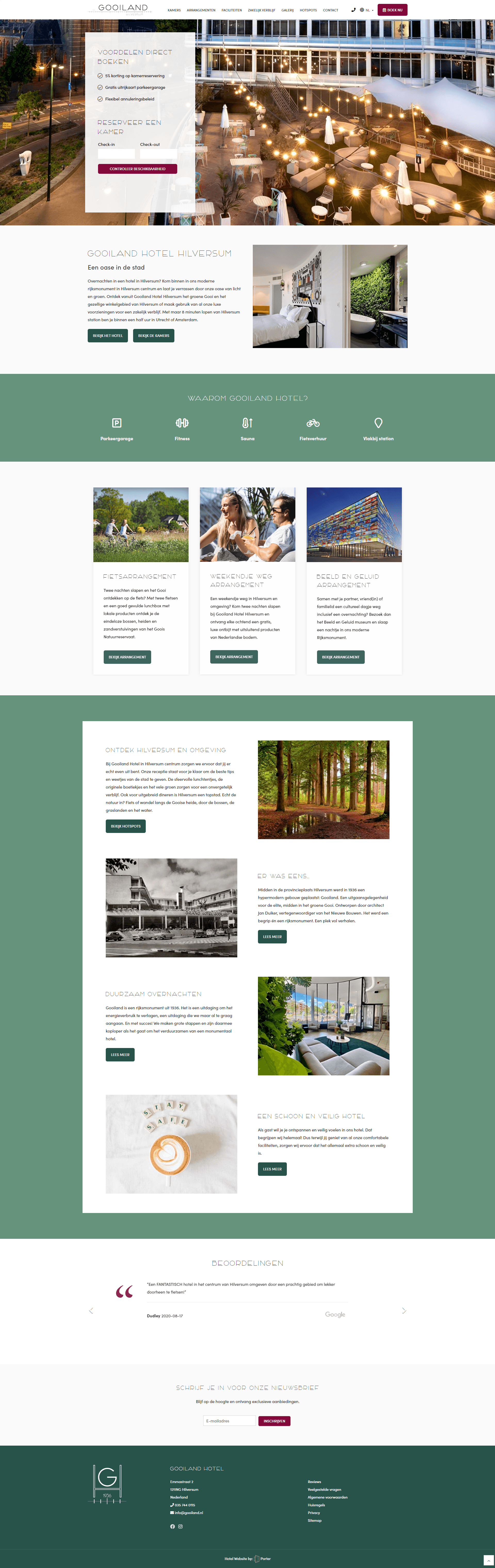 Hotel | Porter - Hotel Web Design