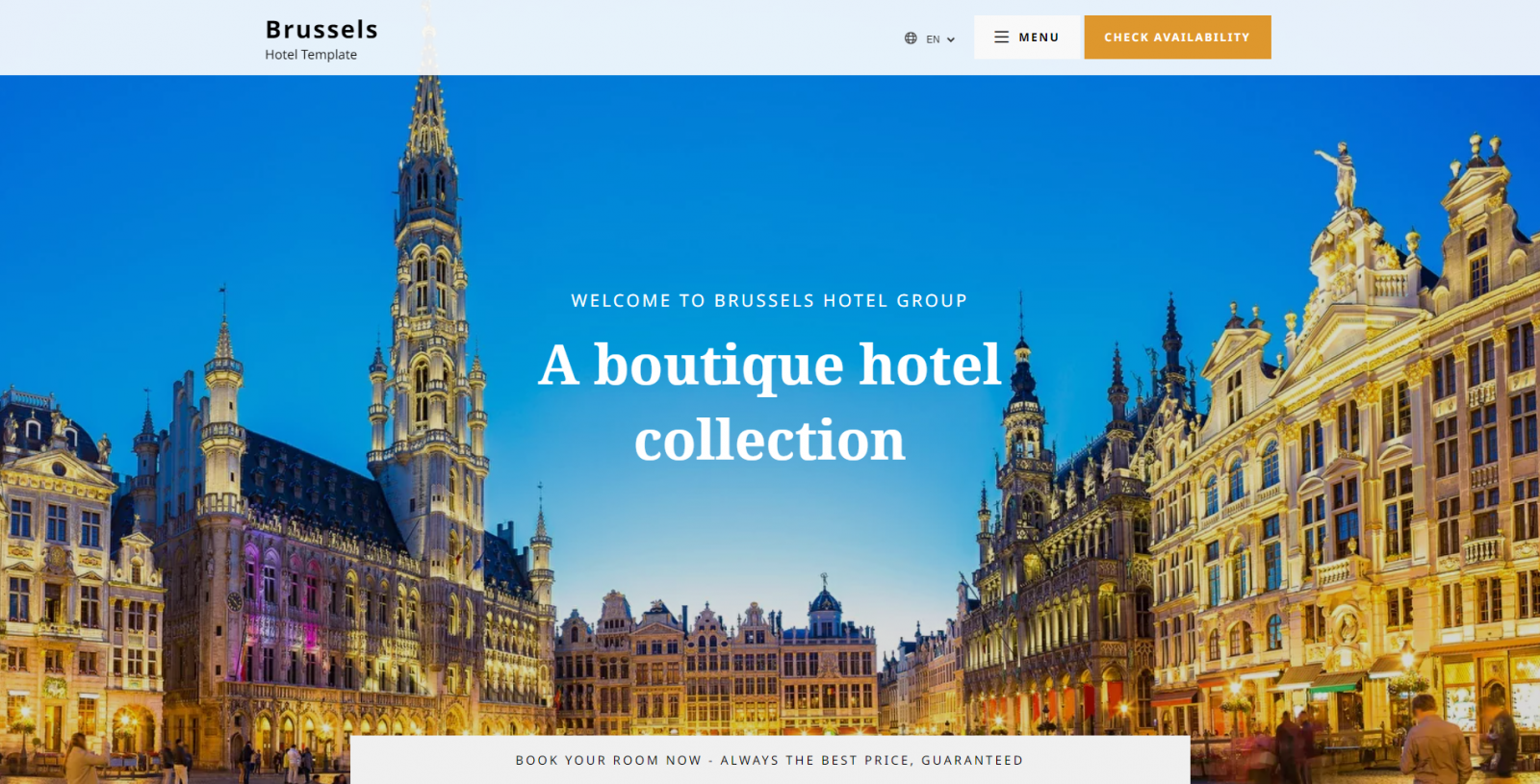 Brussels Hotel Group Website Template