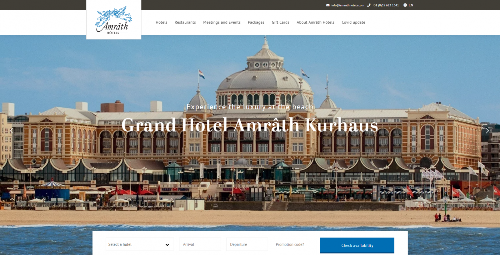 Hotel Group Overview Website Example